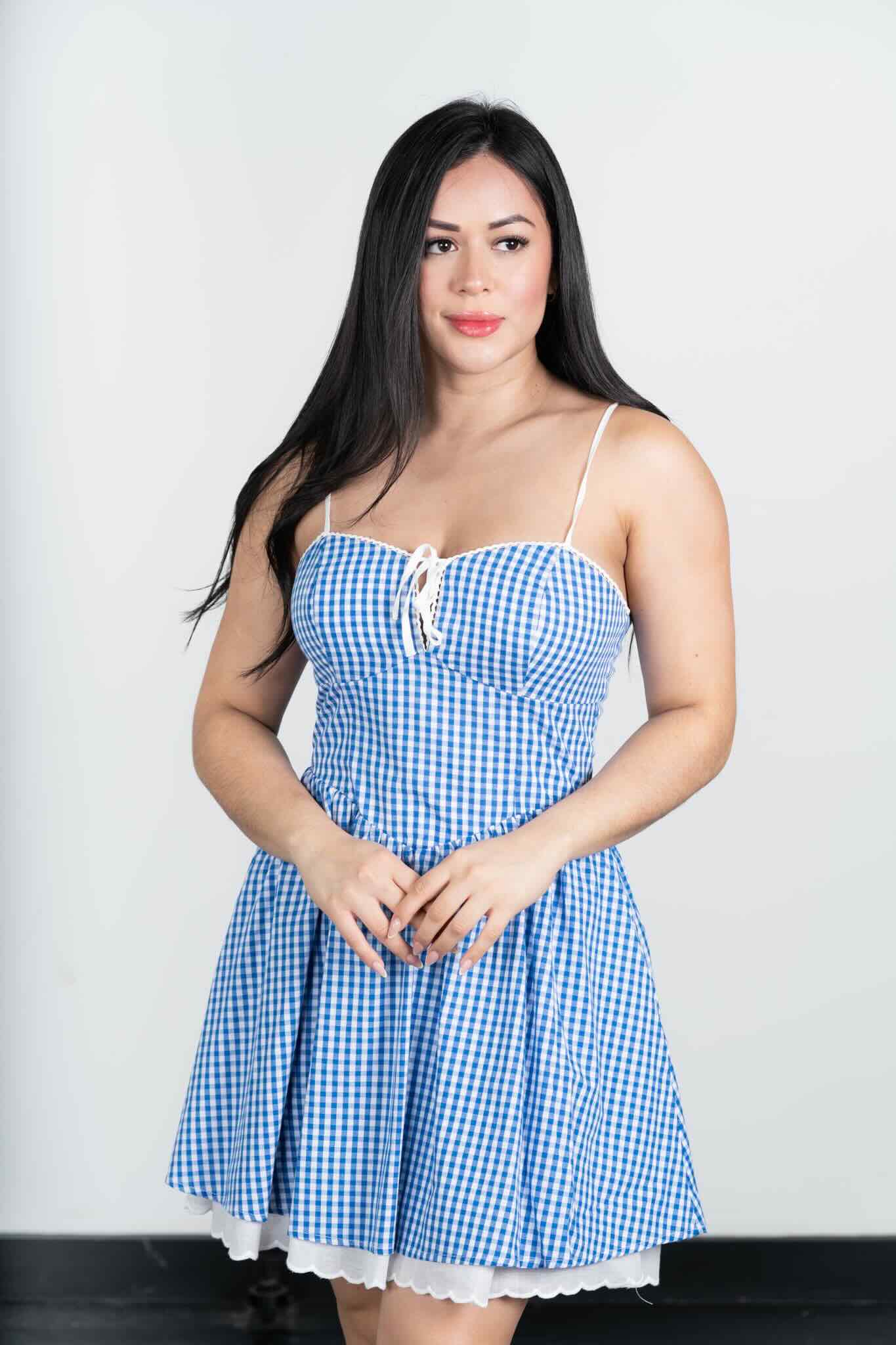 princess polly baby blue dress Floor Length Royal Blue Dress with Slit – fashionboni main image 1